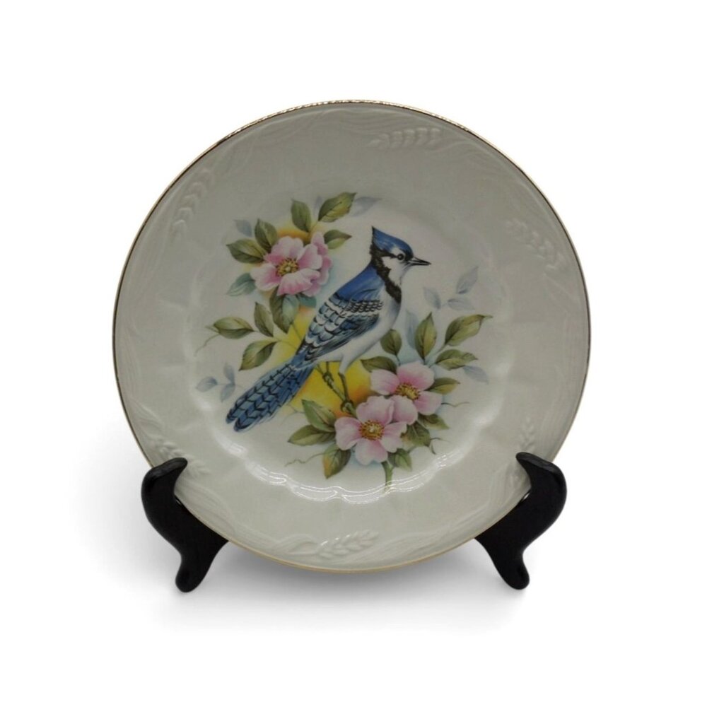 Royal Crownford Ironstone Plate Blue Jay England Vintage